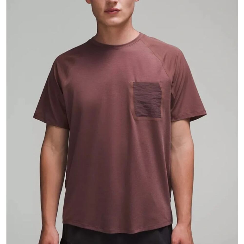 Lululemon Ventilated Hiking Short Sleeve Shirt Brown Size XXL